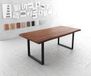 DELIFE Table à manger Edge 200x100 XL acacia brun métal noir Live-Edge