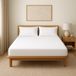 SAPHIRA Molton Hoeslaken - 100% Katoen - Beschermend - 90-200 x 200/220 cm + 30 cm Hoek - Wit
