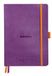 RHODIA 117579C - Soepel Notitieboek Bullet Journal Goalbook Violet - A5 14,8 x 21 cm - Dot Stippen - 240 pagina's - Clairefontaine Wit Papier 90 g/m² - 2 Leeslinten, Elastieksluiting - Imitatieleer