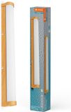 LEDVANCE ORBIS LED spiegel/wandlamp, mat glas/houtdecor, 12W, 1200lm, dimbaar, 3000/4000K, 60cm diameter, IP44