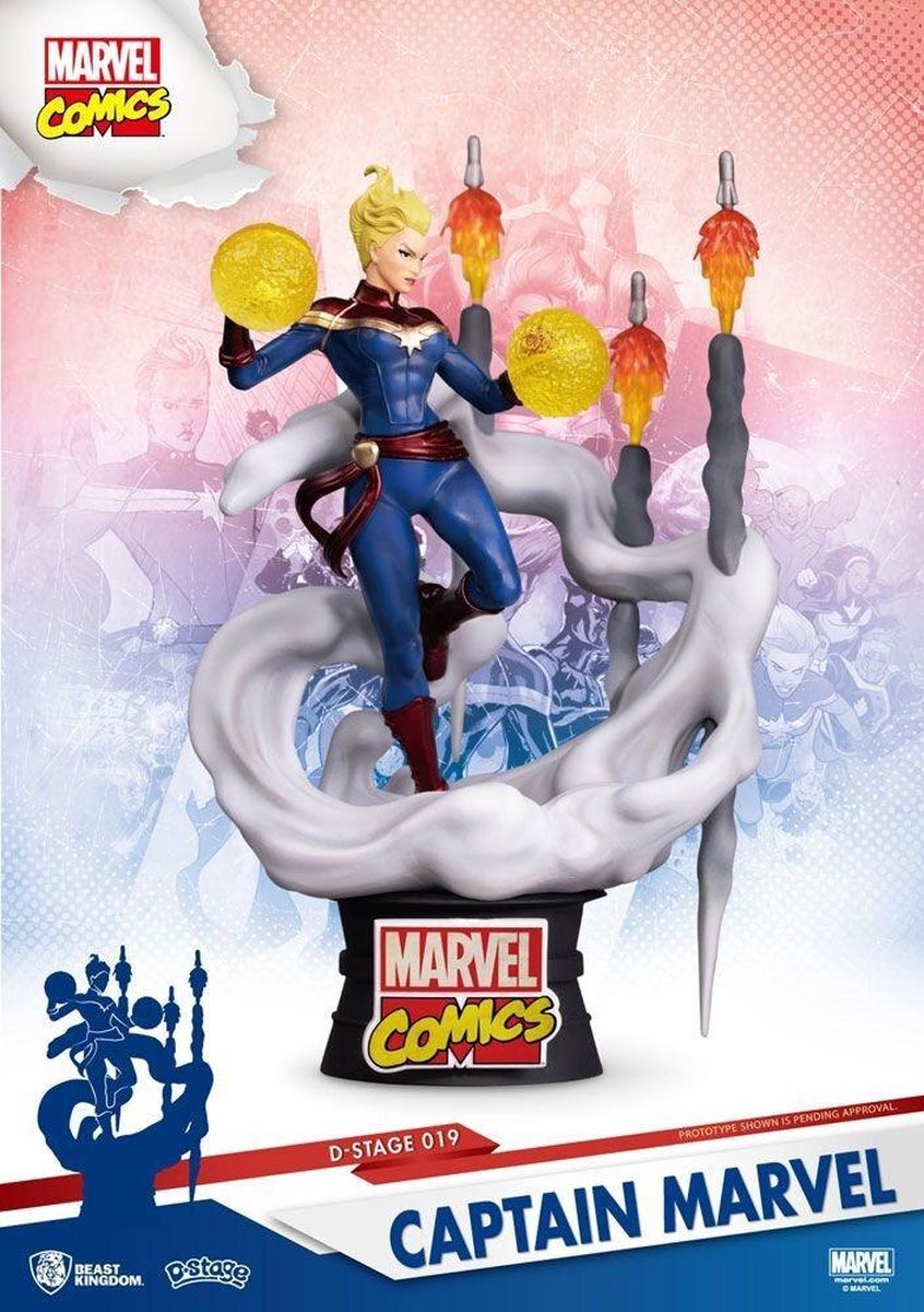 Beast Kingdom Toys Marvel Comics: Captain Marvel - PVC Diorama