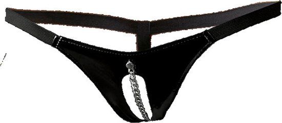 Black Level - Erotische String met Uitsparing - S/M - Zwart