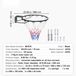 Latios Basketbalring - Met basketbalnet - Ringdiameter 48,5 cm - Voor binnen en buiten - Wandmontage - Robuust staal - Afmetingen 59,5 x 48,5 x 12 cm - Oranje