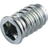 Häfele Manchon à visser FAST en acier avec rebord de recouvrement et six pans creux, M 10 x 25 mm