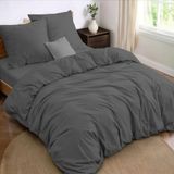 Dreamzie Beddengoedset 160 x 200 cm, 4-delig, Dekbedovertrek 240 x 260 cm, Hoeslaken 160 x 200 cm, 2 Kussenslopen 65 x 65 cm, Microvezel, 100 Draden/cm², Oeko-Tex