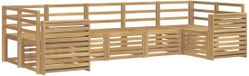 vidaXL Salon de jardin 7 pcs Blanc Acacia massif