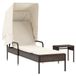 VidaXL Lounge Tuinstoel Gecapitonneerde Zitting Polyrattan Staal Crème Wit