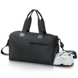 Romon Sporttas, reistas, sporttas, zwemtas, duffle bag, trainingstas met schoenenvak, nat vak voor sport, fitness, reizen, badtas, gymtas, reistas voor dames en heren, zwart, 40x23x24cm, Reizen
