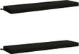 vidaXL Coussins de banc SOEST 2 pièces 100% Polyester Noir 160 x 40 x 8 cm