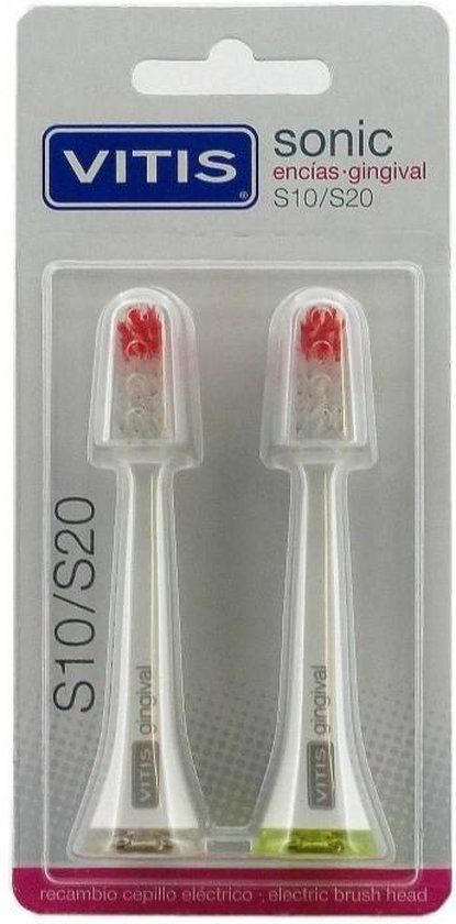 Vitis Reserveonderdeel voor elektrische tandenborstel Vitis Sonic S10/S20 Gingival 2 Stuks
