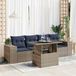 Maison Exclusive - Ensemble de meubles de jardin 5 pièces avec canapé, coussins inclus, couleur gris, en polyrotin et bois d'acacia