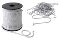 IPEA Loodvlechtwerk – 10 meter – loodkoord voor gordijnen, stoffen, muggennet, verschillende gramgewicht – kleur wit – 25 g/m