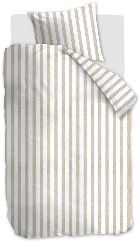 Ambiante Ally dekbedovertrek - Eenpersoons - 140 x 200/220 cm - Zand