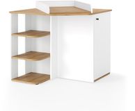 Vicco Kristian Commode – 85 x 77.3 cm met aankleedkussen Eik wit/goud