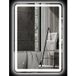 Miroir de salle de bain avec interrupteur tactile, éclairage LED à 3 températures et traitement antibuée, 70 x 100 cm