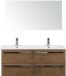 BES LED Seville Badmeubelset 120 cm - 4 Laden Tabacco - Keramische Wastafel Wit Enjoy met Spiegel