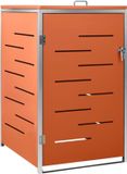 vidaXL Containerberging enkel 69x77,5x115 cm roestvrij staal