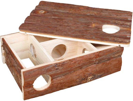 Trixie Natural Living Labyrinthhaus Leif - 35 x 11 x 25 cm - Houtskool