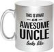 Bellatio Decorations Awesome uncle looks like cadeau - koffiemok - 300 ml - verjaardag -
