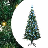 vidaXL - Kunststof - Voorverlichte - Kerstboom - Groen - 150 cm