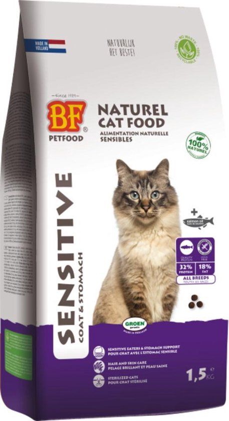 BIOFOOD Kattenvoer Sensitive Graanvrij 4x - 1,5 kg - Voordeelpakket