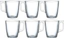 Luminarc Theeglazen / koffieglazen - 6x stuks - glas - 250 ml - Vaatwasser bestendig