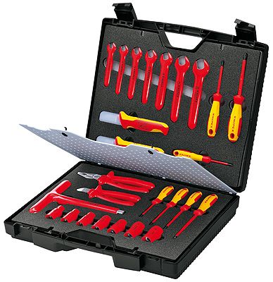 Knipex 98 99 12 Tool Storage Box - Black/Red/Yellow Plastic