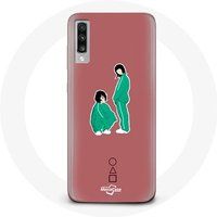 Maniacase Hoesjes voor Samsung Galaxy A50 Inktvis naam Ji Yeong nummer 240 en Kang Sae Byeok nummer 067
