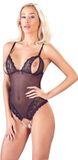 Cottelli Lingerie Open Transparante Powernet Body Zwart M