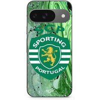 Google Pixel 9 hoesje SCP SPORTING PORTUGAL GROEN ACHTERGROND Maniacase