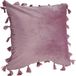 QUVIO Kussensloop met franjes - 45 x 45 cm - Roze