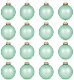 Krebs Kerstballen - 16x - velvet groen - glas - 7 cm