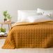 Caleffi - Sprei, gewatteerd, modern, eenkleurig, goudkleurig
