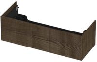 INK - Onderkast 1 Lade Push 2 Open Verticaal Gefreesd Bestaande Uit - 1200x450x376 Mm - Massief Eiken Charcoal