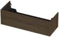 INK - Onderkast 1 Lade Push 2 Open Verticaal Gefreesd Bestaande Uit - 1200x450x376 Mm - Massief Eiken Charcoal