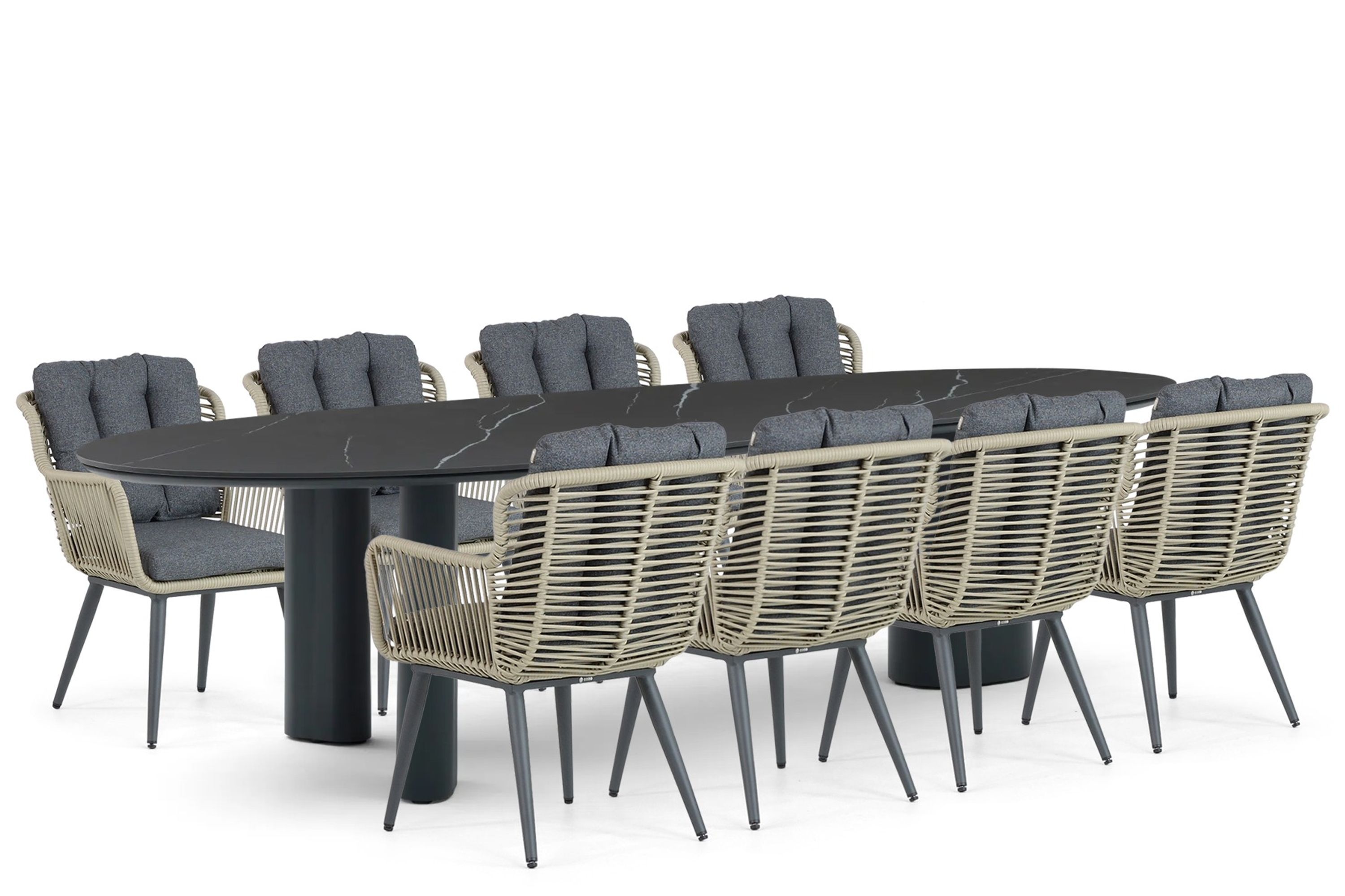 Coco Custa Weave 300 cm dining tuinset 9-delig
