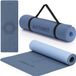 Actiget® Tapis de yoga - Épais - Sangle de transport incluse - 183 x 61x 0.6 CM - Bleu - TPE
