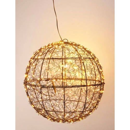 Home & Styling Collection Zwarte Bal LED Metaal 35cm