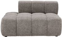 Vente-unique Chaise longue zonder slaapgedeelte links in gemêleerde stof - Taupe FACIVIL