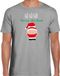 Bellatio Decorations fout kersttrui t-shirt heren - Kerstman - grijs - Merry Christmas S