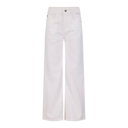 Retour Jeans wide leg regular waist casual broek wit
