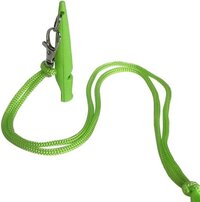 Honden training fluitje | licht groen | met pols koord | kunststof