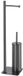 Gedy Trilly Columna toiletrolhouder en toiletborstelhouder gun metal