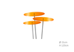 Cazador del Sol 3 stuks! Zonnevangers Oranje medium 120x15 cm