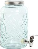International Distributeur de boissons Robinet - 3,6 litres - verre/métal travaillé - robinet/couvercle