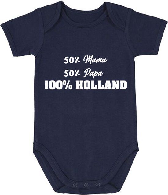 Sol's Holland Baby Romper Jongen - Blauw - Maat 62/68 - Katoen