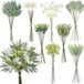 Unyqoos® Realistische fleurs artificielles et branches – 70 pièces, résistant aux intempéries et aux UV, en plastique et tissu, avec tiges métalliques flexibles pour décoration, bouquets et mariages