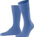 FALKE Airport eenkleurig wol katoen sokken heren blauw - maat 41-42
