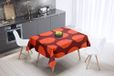 Bonamaison Tafelkleed, Anti-Mold, Sneldrogend, Waterdicht, 100% Polyester Tafellaken, Oranje Bordeaux, 140 x 140 Cm