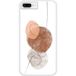 One line Siliconen hoesje compatibel met iPhone 8 Plus bruin